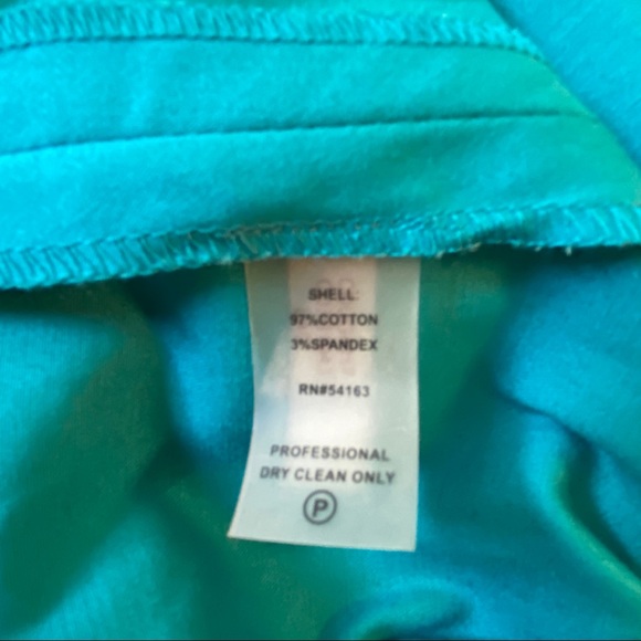 Calvin Klein Dress Teal Fitted Body-con Work to Play Career Stretches Women XS 2 - Picture 6 of 7